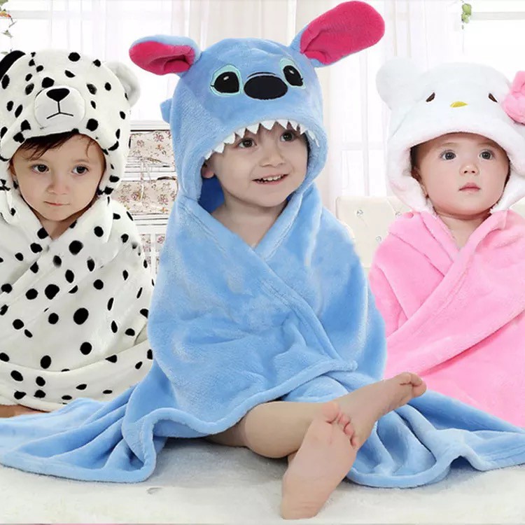 Kids beach hooded bath towel baby blanket Baby Swaddle Shopee Philippines