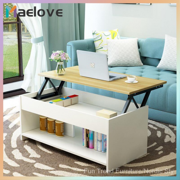 Adjustable Tea Table Folding Dining Table Coffee Table Home Living Room ...