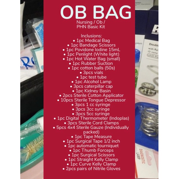 (MEDMART) OB BAG WITH INCLUSIONS / NURSING BAG WITH INCLUSION / RETDEM