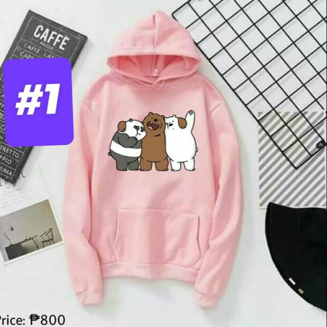 Hoodie jacket we store bare bears