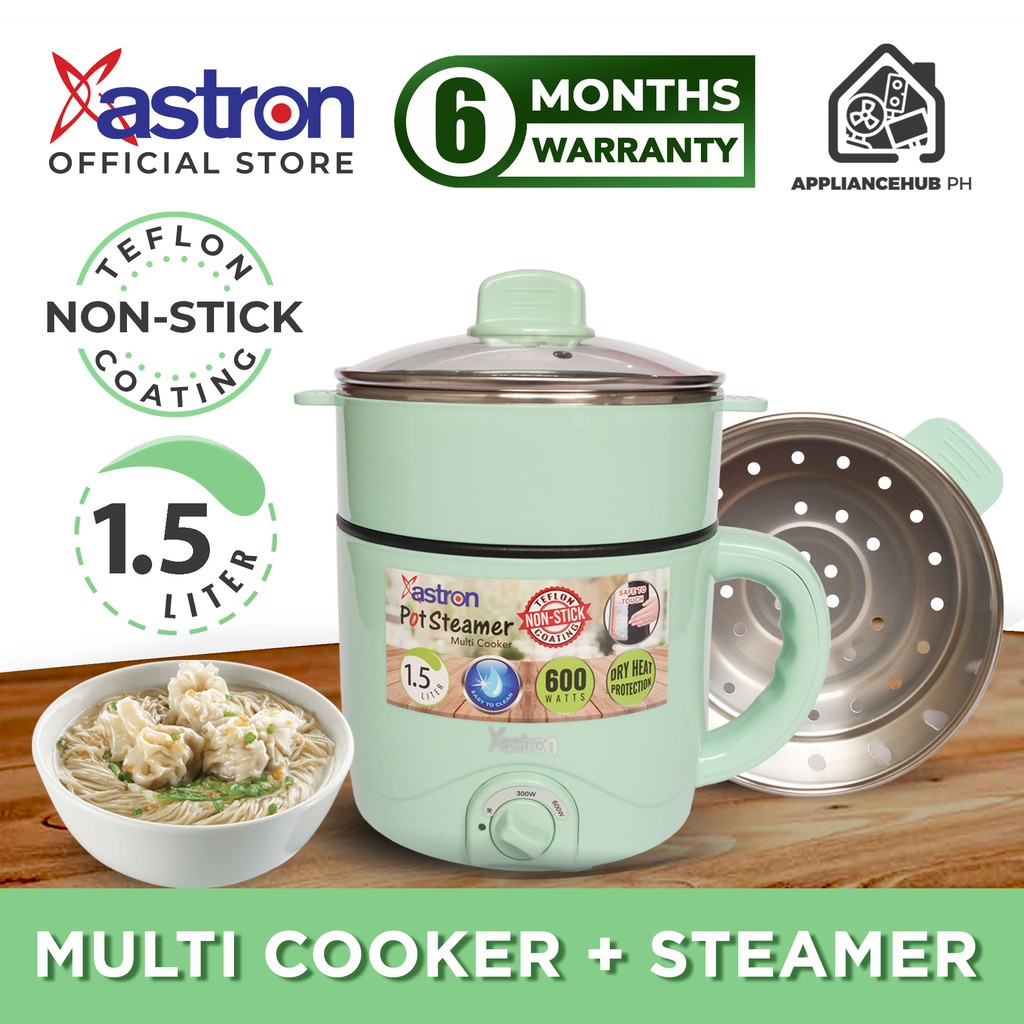 Astron POT STEAMER and MULTI COOKER Pastel Green 1.5L 600W