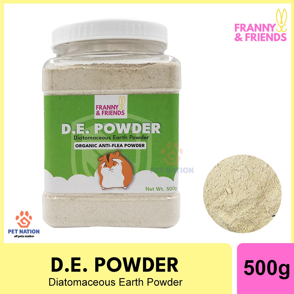 Franny & Friends All Natural DE Powder (500G) Grip Jar Diatomaceous ...