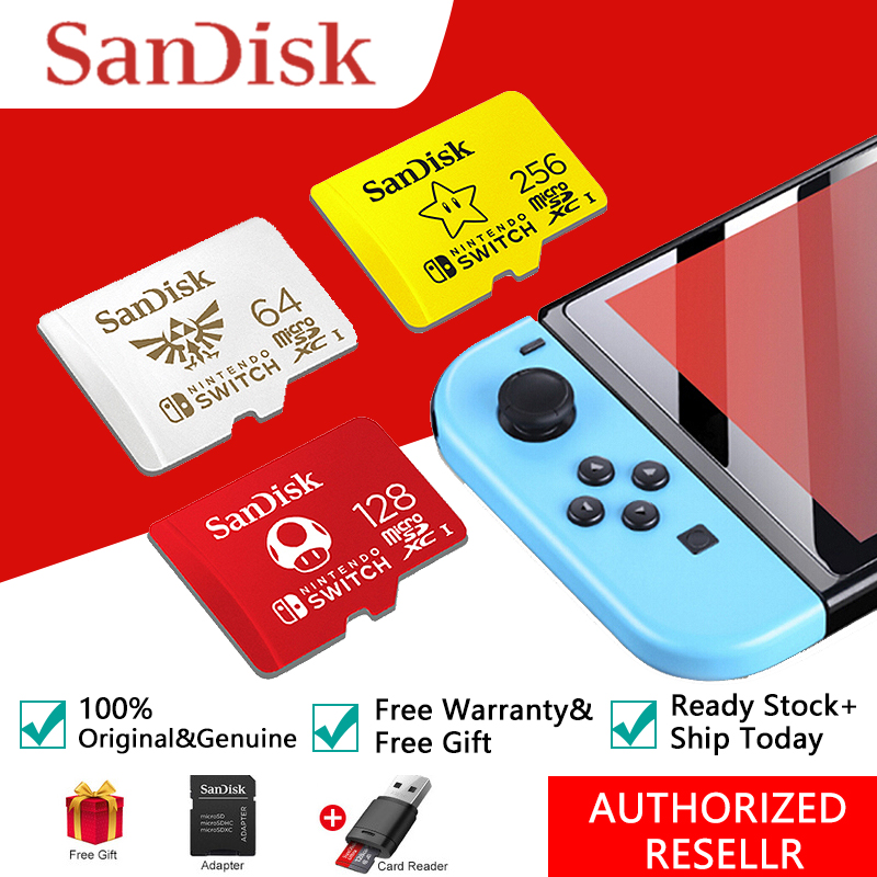 SanDisk - Cartes Mémoire de Nintendo Switch microSDXC UHS-I 128Go