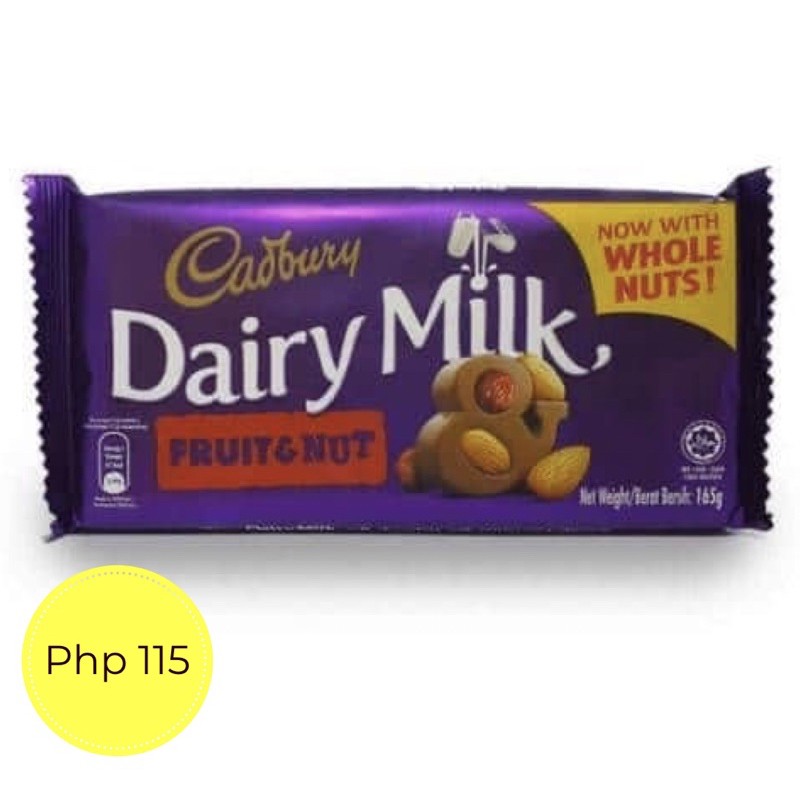 Cadbury Fruit and Nut 165g Shopee Philippines