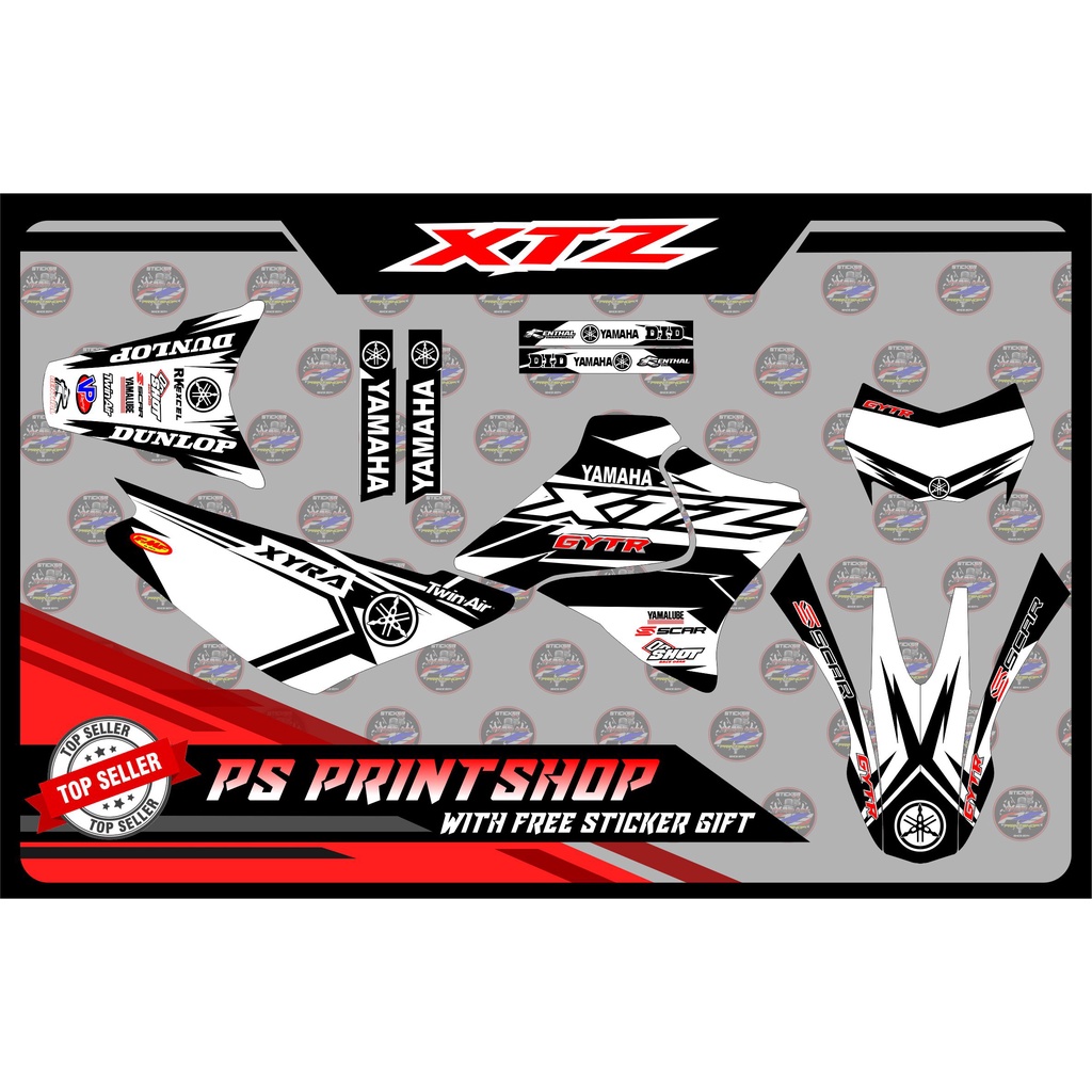 XTZ 125 yamaha full set sticker decals durable and high quality (Batch ...