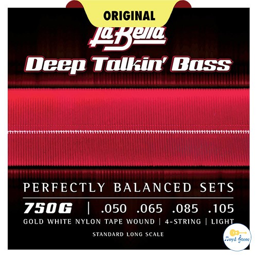 la-bella-750g-gold-white-nylon-tape-4-string-light-50-105-bass-strings