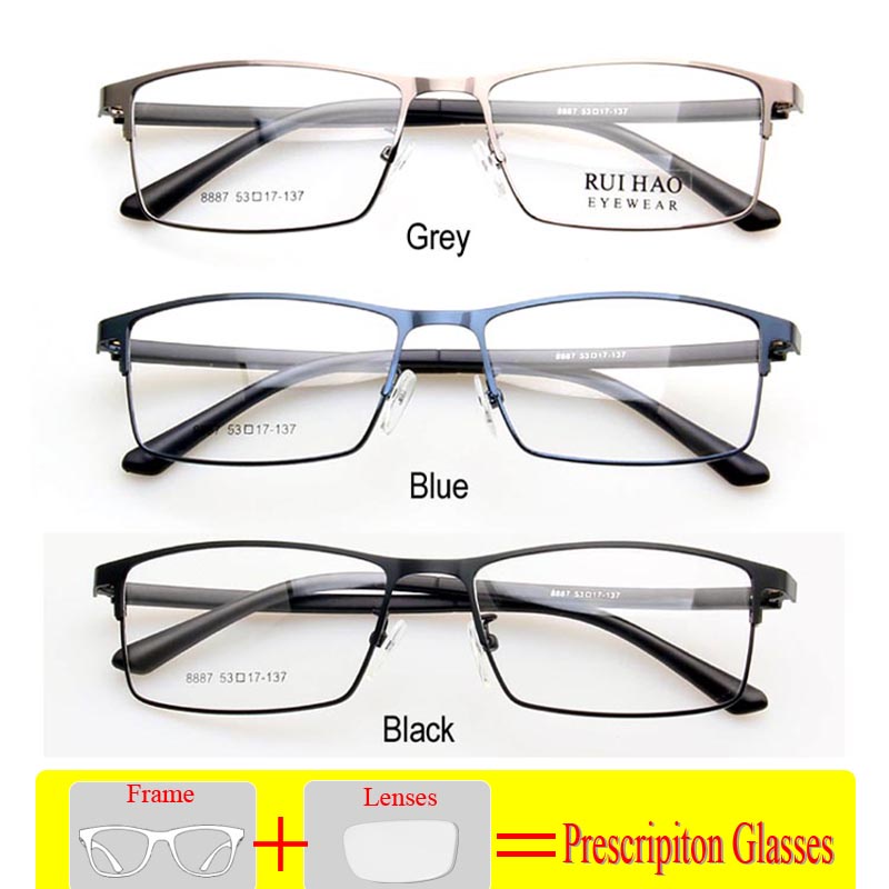 BRectangle Prescription Glasses Unisex Leisure Myopia Hyperopia ...