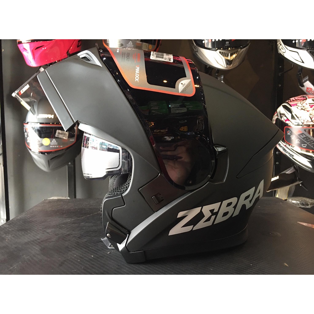 ZEBRA HELMET 978 PLAIN MATTBLACK MODULAR DUAL VISOR Shopee Philippines