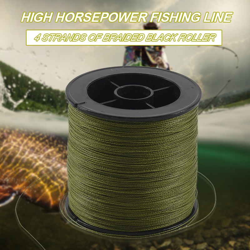 Fishing String 500M 30LB Braided Fishing Line  4-Strand PE, 0.26mm  Diameter, Green Color 2lb Braided Fishing Line
