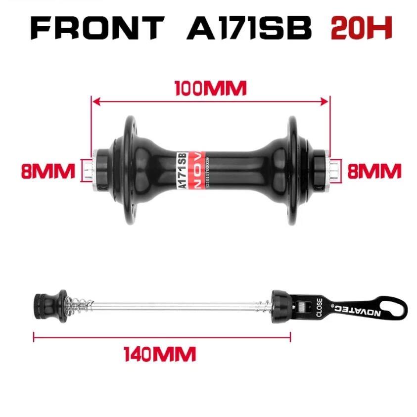 Novatec road bicycle hub 171/172 original genuine with front 20 holes
