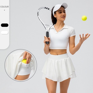 Women's Tennis Skirts Golf Skirts Yoga Pants Drawstring 2 In 1