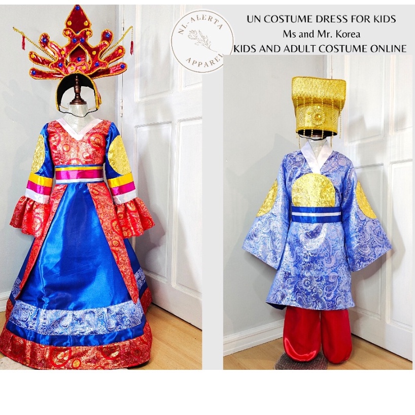 KOREA BOY AND GIRL UNITED NATIONS COSTUME DRESS FOR KIDS KOREAN EMPRESS ...