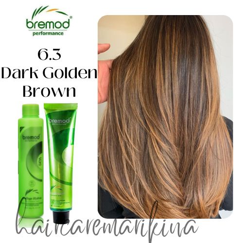 6.3 DARK GOLDEN BROWN Bremod Hair Color With Oxidizer Set Shopee Philippines