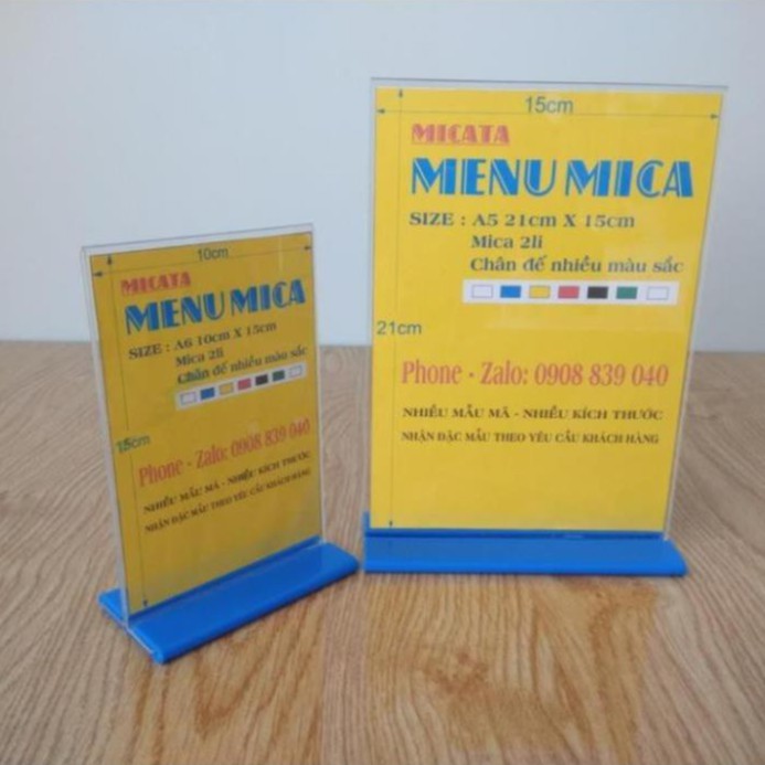 MICA MENU A5 Vertical PLASTIC / WOOD BASE 15x21cm | Shopee Philippines