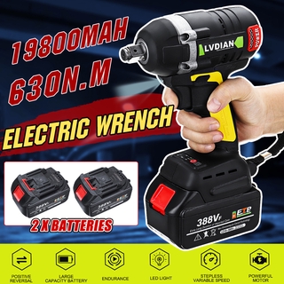 LVDIAN 630N.m Brushless Cordless Electric impact Wrench 1x 19800mAh Li Ion Battery Rattle Shopee Philippines