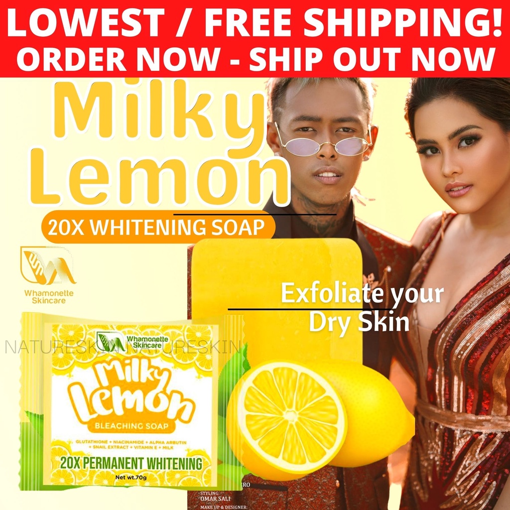 WIN A FREEBIE WHAMONETTE Milky Lemon Soap 70g 20x Whitening