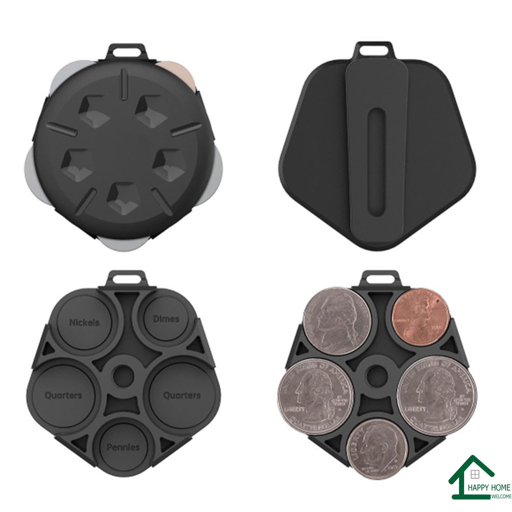 Portable Coin Organizer Coin Dispenser Case Lightweight for Collectors Can be Fixed on Pants