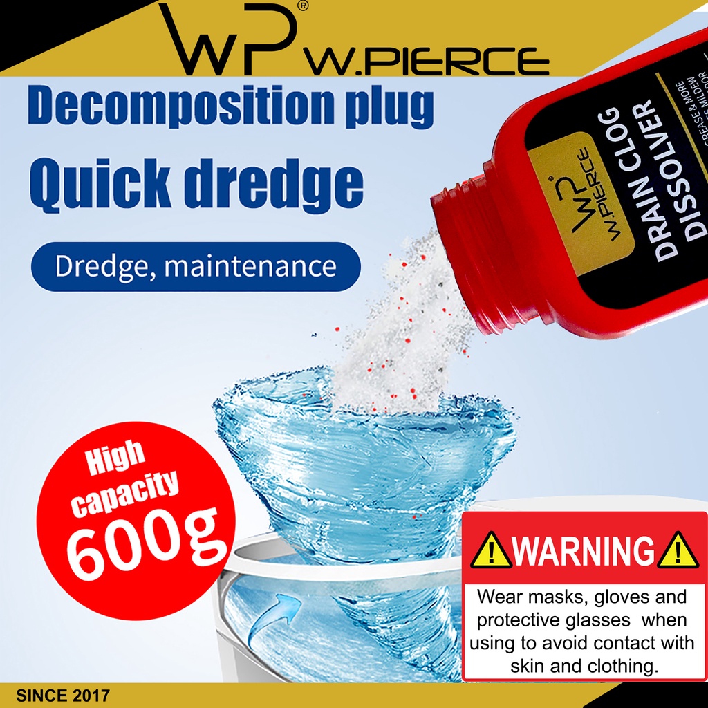 Wpierce Powerful Clog Remover Dissolves Grease Hair Oils Dredging Agent