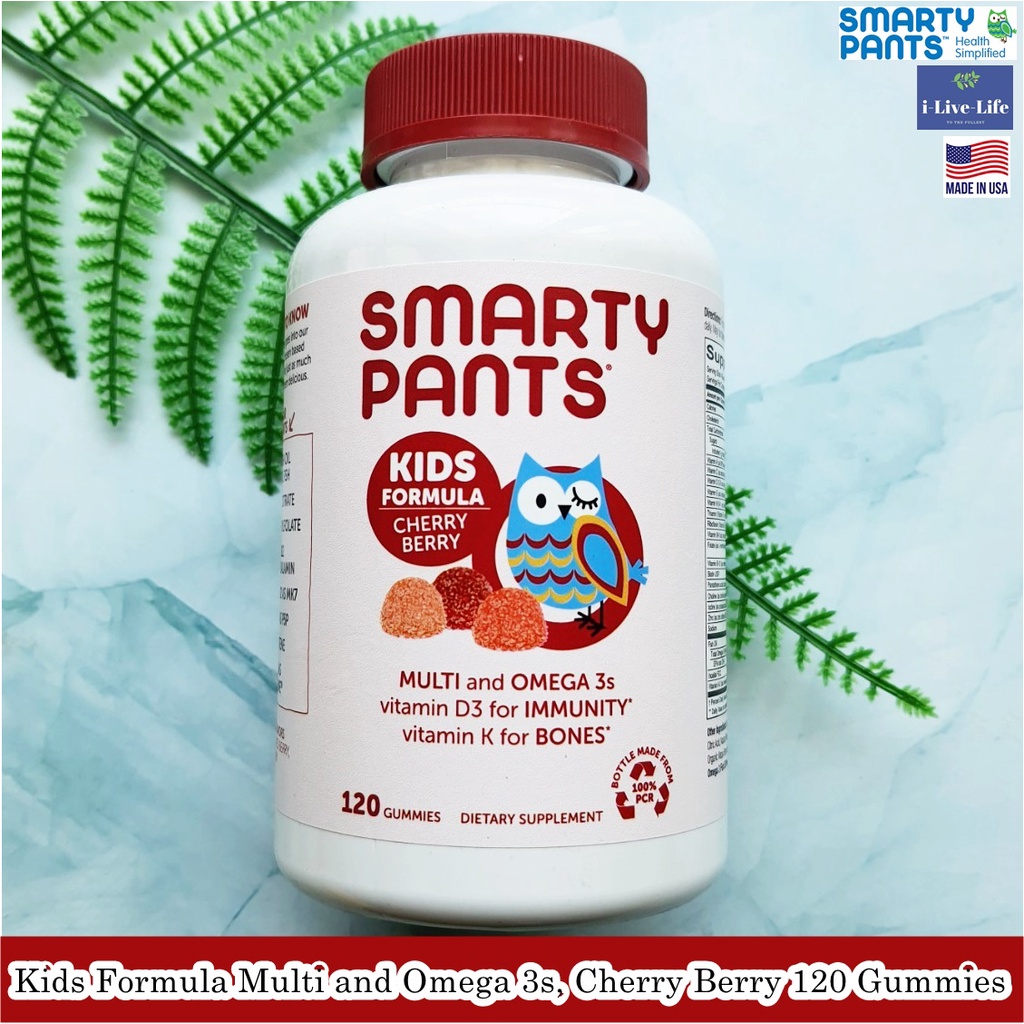 SmartyPants-Kids Formula Multi And Omega 3s Cherry Berry 120 Gummies ...