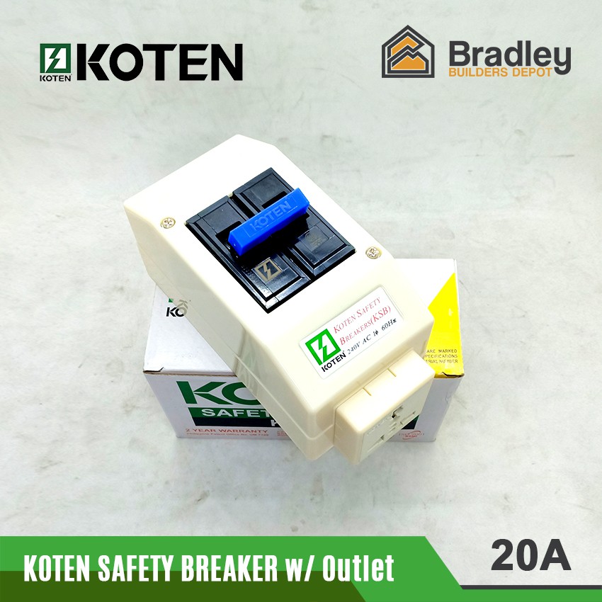 Koten Safety Breaker with Universal Outlet 20A (For Aircon) Shopee
