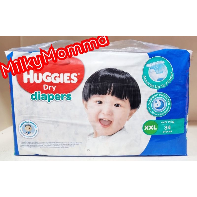 Huggies Dry Tape XXL 34pcs. Shopee Philippines