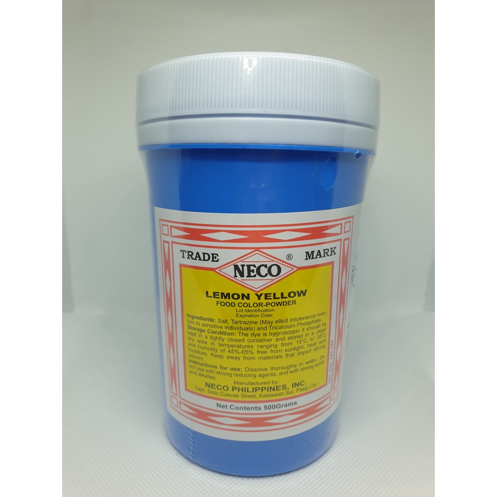 Neco Food Coloring Lemon Yellow 500g Shopee Philippines