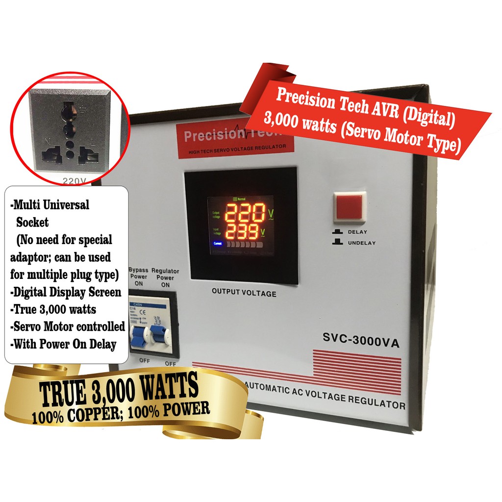Precision Tech AVR 3000watts with Digital Meter | Shopee Philippines