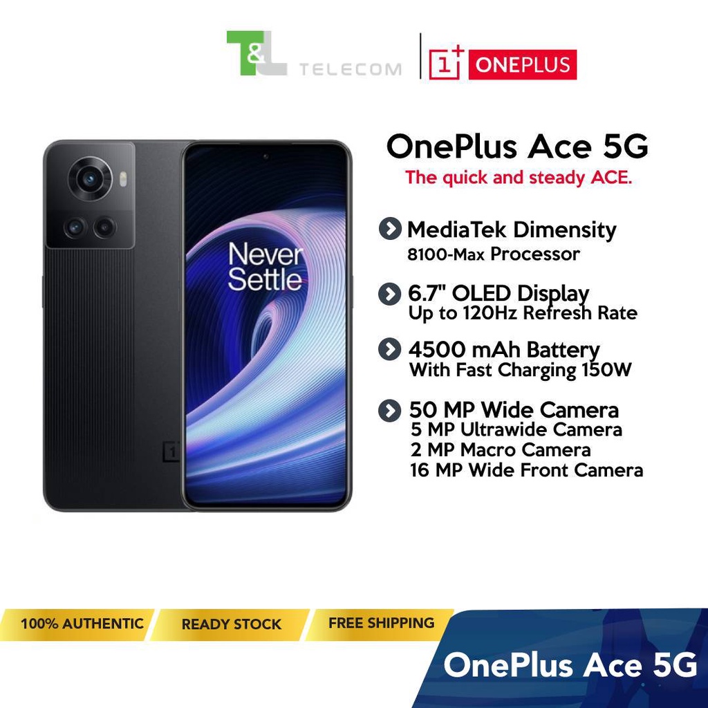 OnePlus Ace (10R) (PGKM10) 5G Dual SIM | 8GB+128GB/8GB+256GB/12GB+256GB ...