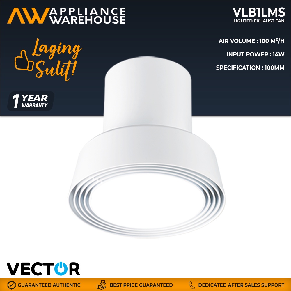 Vector VL-B1-LM-S Ceiling Basic Corner w/ Fan LED Light & Motorized ...