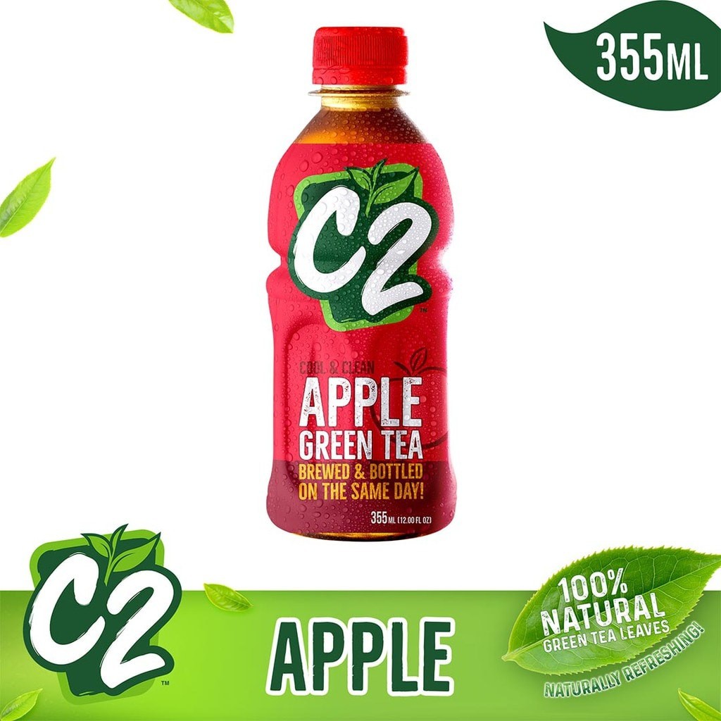 C2 Green Tea Apple Drink 355mL | Shopee Philippines