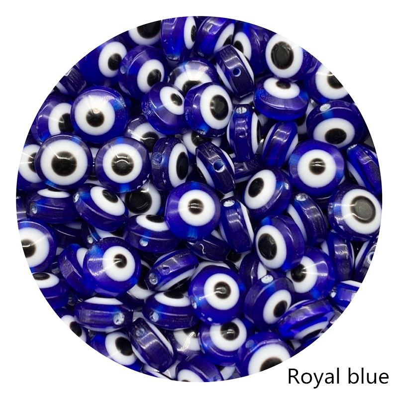 100Pcs/lot 6mm/8mm tapered evil eye resin eyeballs for DIY jewelry bracelets Shopee Philippines