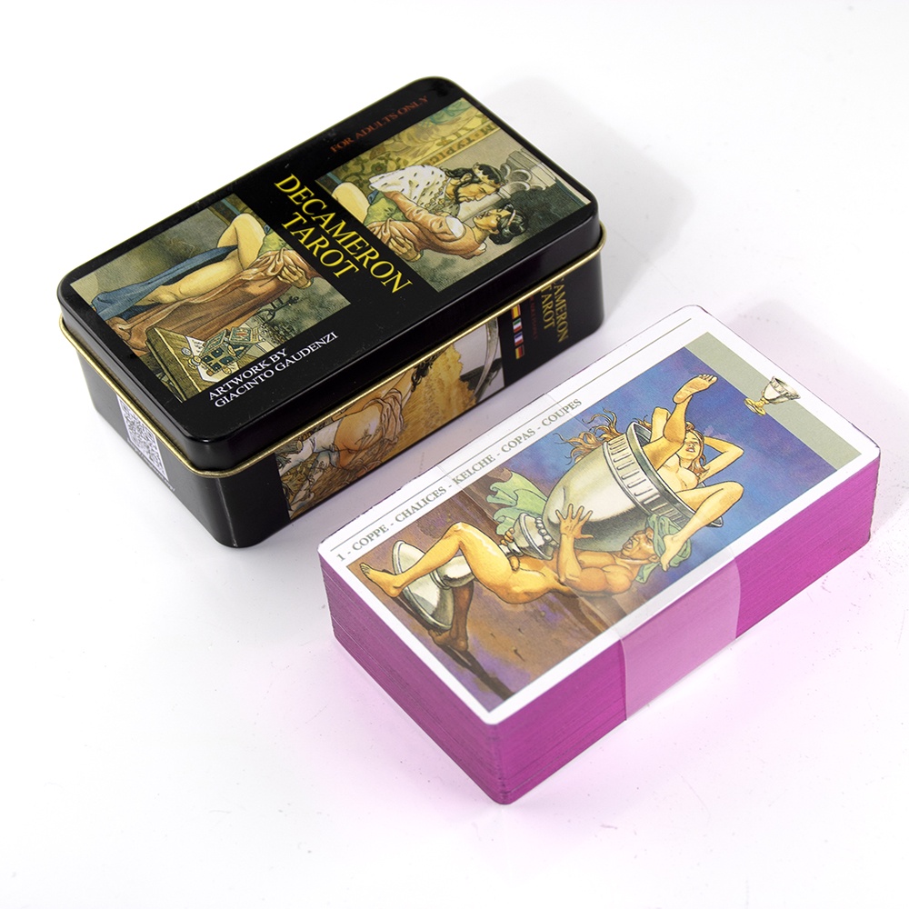 Decameron Tarot Deck Tarot Card in a Tin Box Gilded Edge For Fortune ...