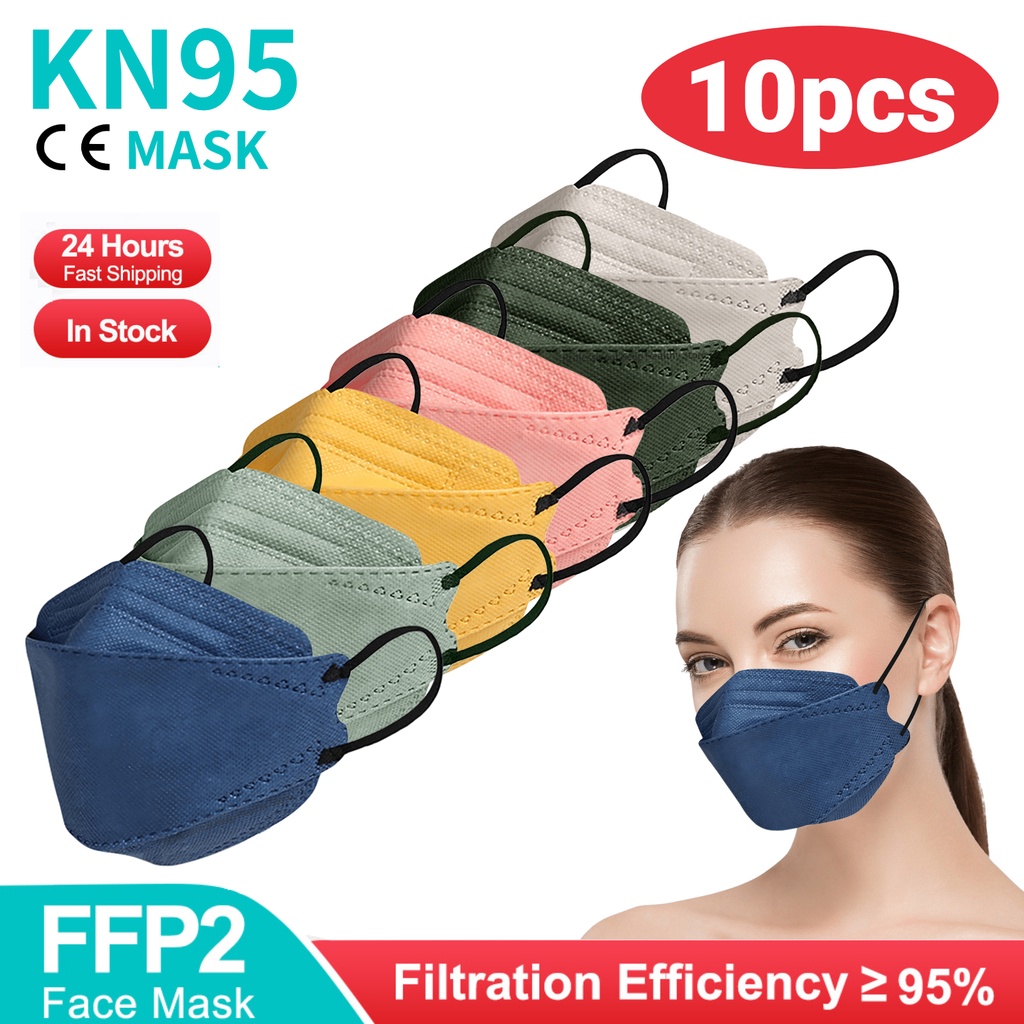 NEW KF94 Original 10Pcs Face Mask Non-woven Protection KN94 Anti Viral ...