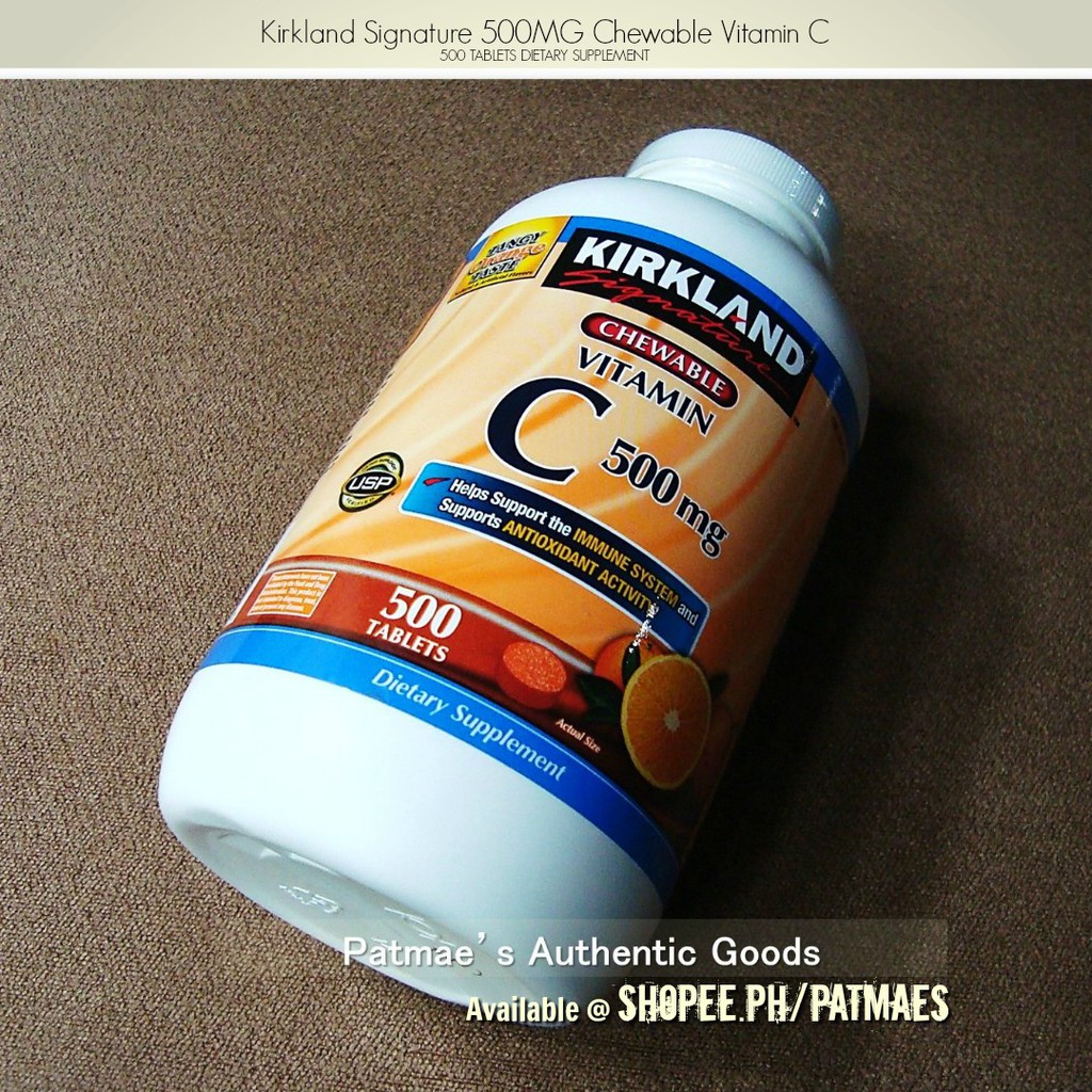 Kirkland Chewable Vitamin C 500mg 500 Tablets Shopee Philippines