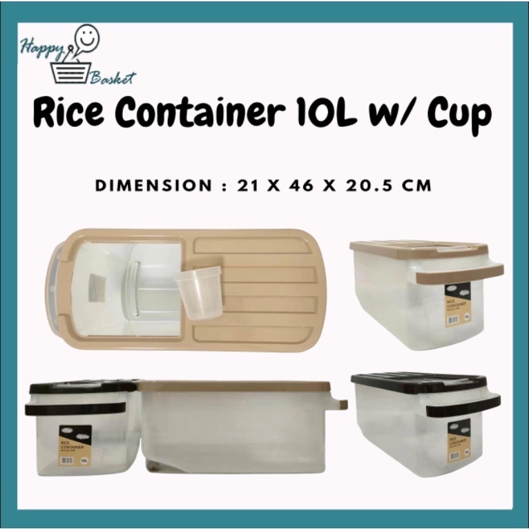 Rice Container 10L with Cup/ Plastic Rice Container/ Rice Grains ...