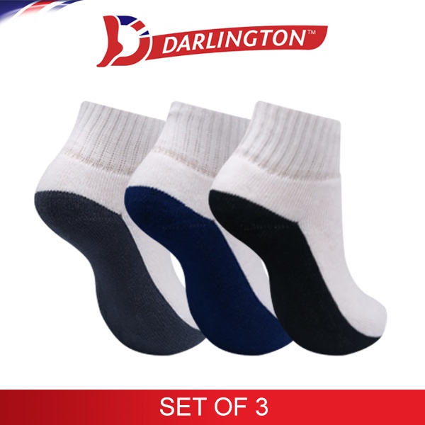 Darlington Kids’ Thick Cotton Anklet Socks 7A0731 Set of 3 Shopee