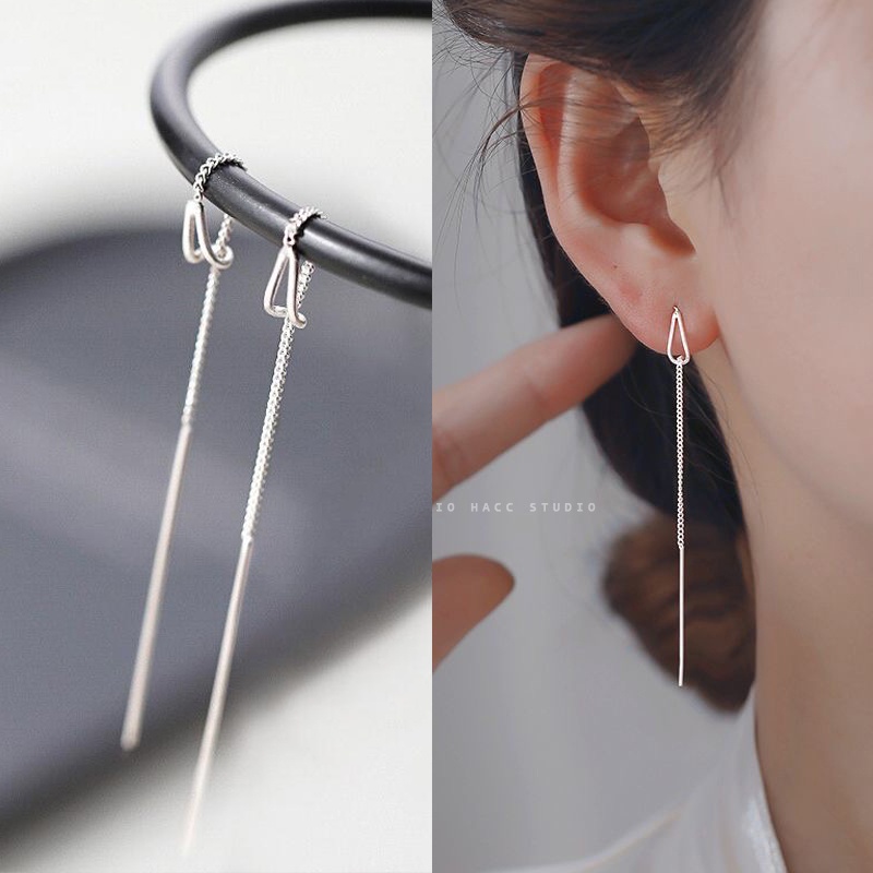 Thin line earrings hot sale