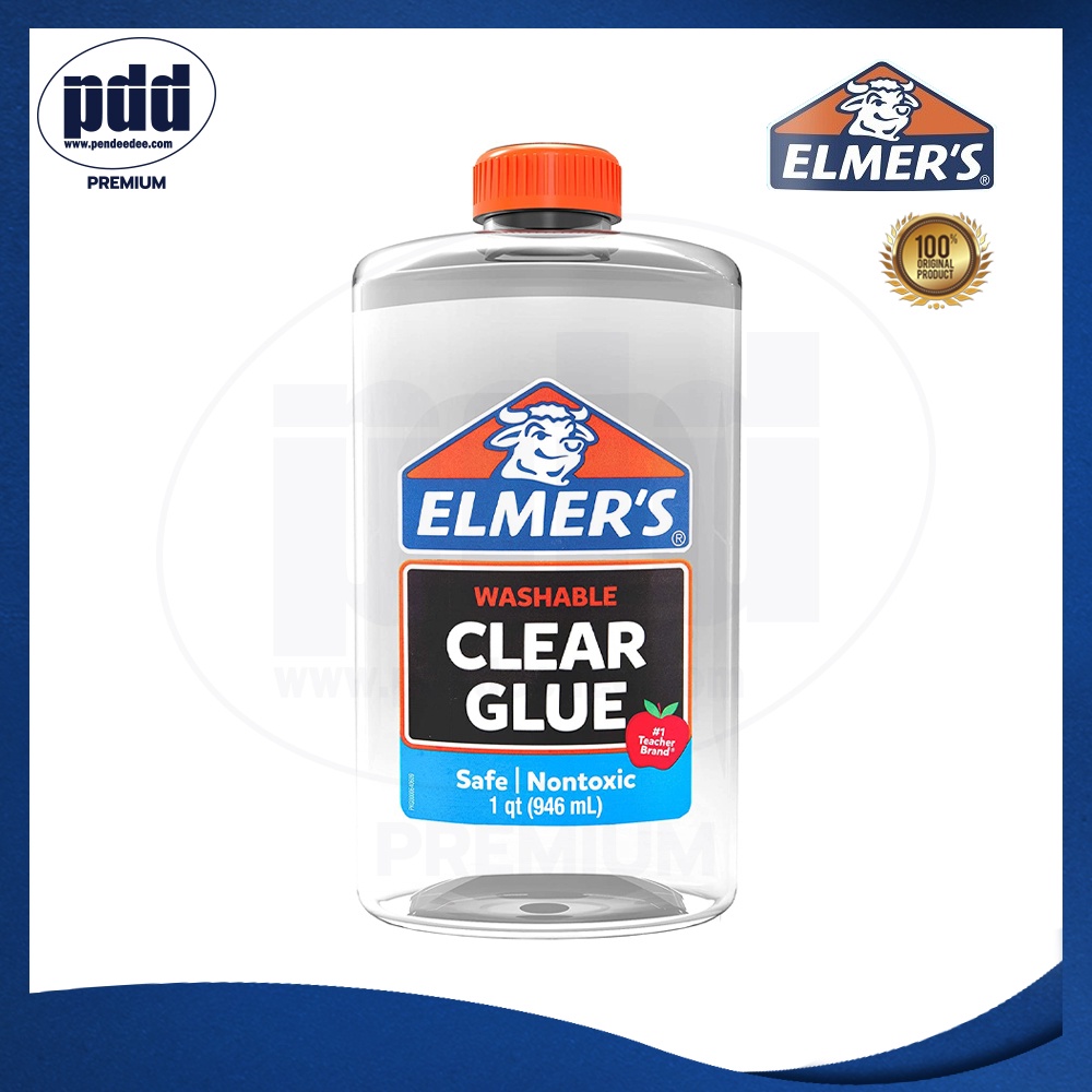 Elmer's Liquid School Glue, Clear, Washable 946 ml. Elmers clear glue