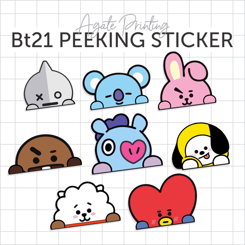 BTS BT21 2024 PEEKER STICKER SET