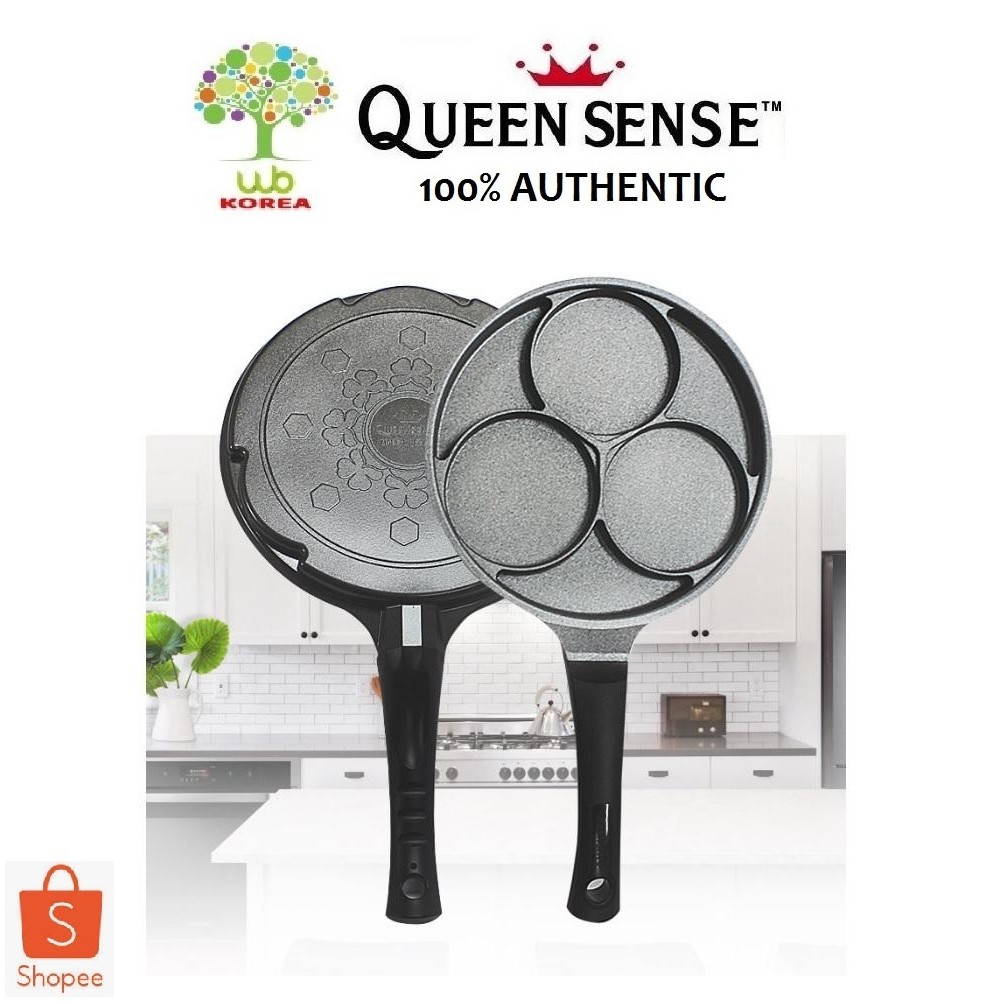 QUEEN SENSE 3 Hole Multi Egg Pan Stone 24cm | Shopee Philippines