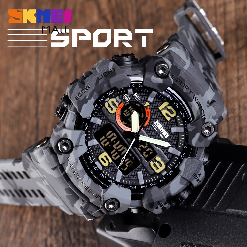 Dual time sales sport watch