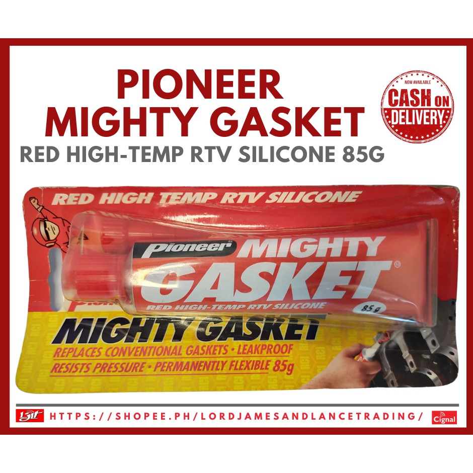 Pioneer Mighty Gasket Red High Temp RTV Silicone G Shopee Philippines