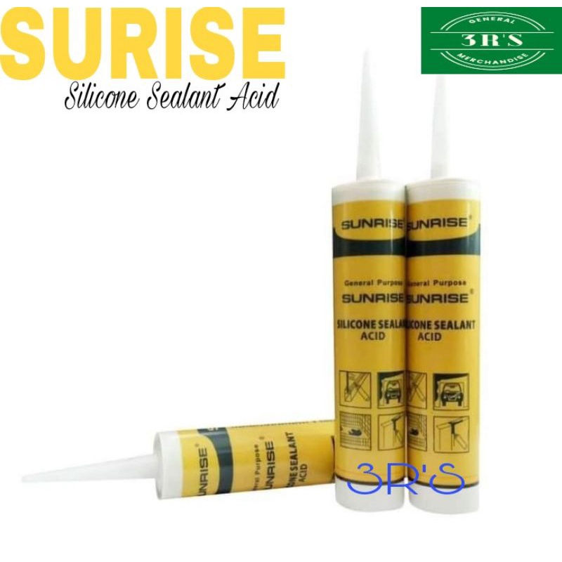 SUNRISE Silicone Sealant 24pcs (Black, White, Clear, Brown, Lighe Gray