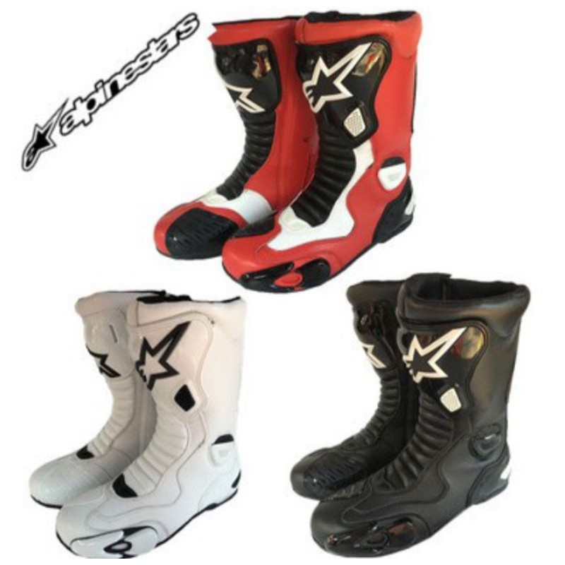 SALE Motorcycle Alpinestar A Star Racing Boots Locomotive Leather Shopee Philippines