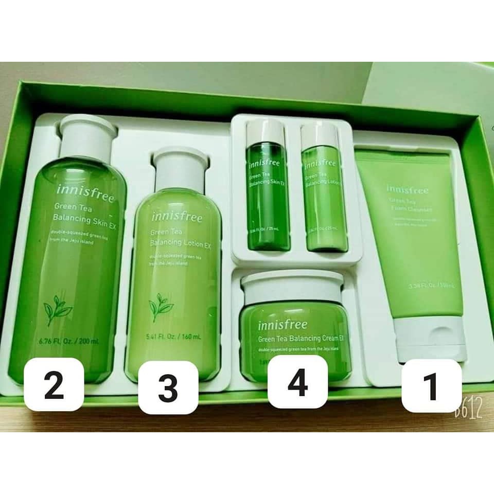 Innisfree GREEN TEA BALANCING SKIN CARE SET 6 Dishes Shopee Philippines