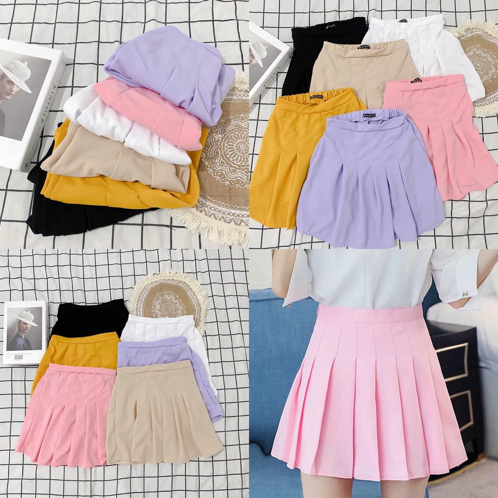 Korean Pleated High Waist Skirt Mharielle04 | Shopee Philippines