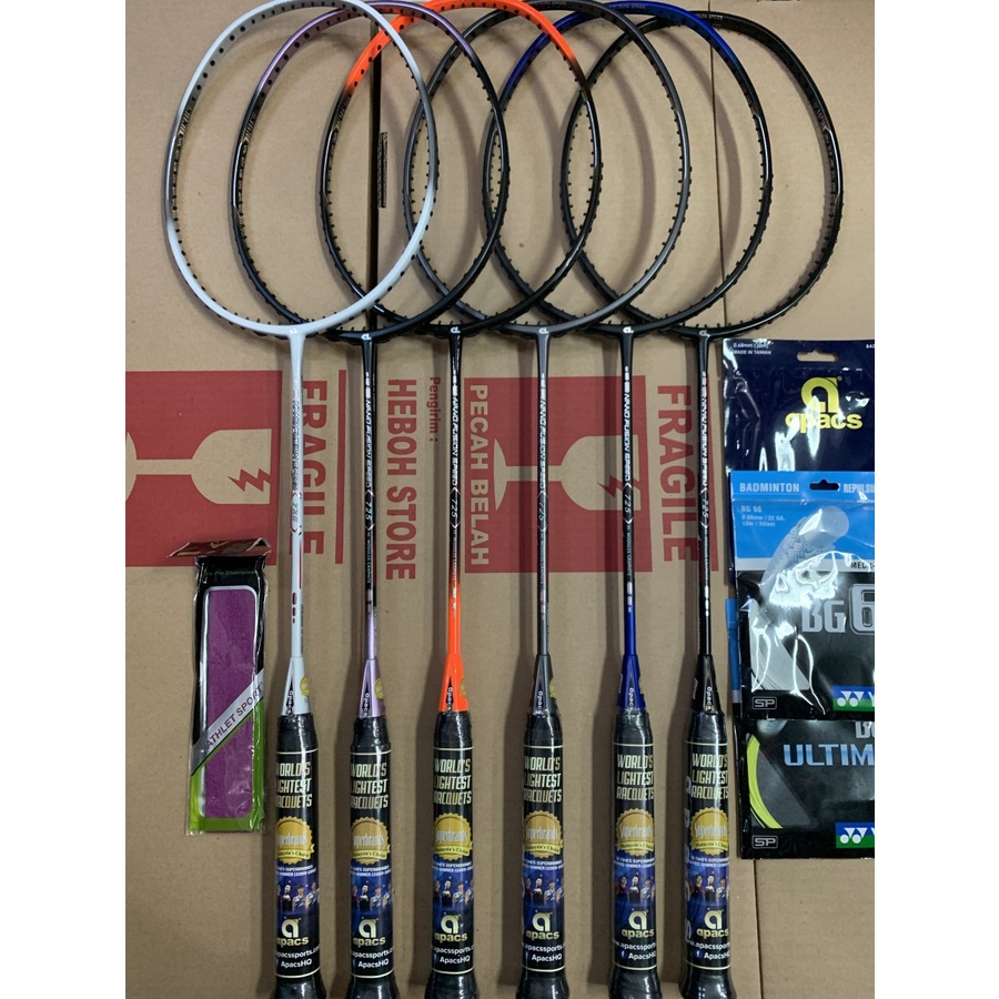 APACS NEW NANO FUSION 725 Grip 6u G2 Original Badminton Racket | Shopee ...