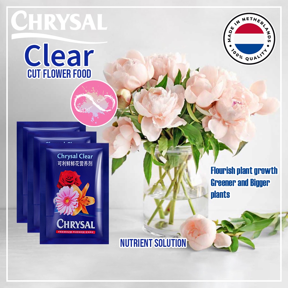 Chrysal Flower Food Packet Fresh Cut Flowers Clear formula Hydrate ...