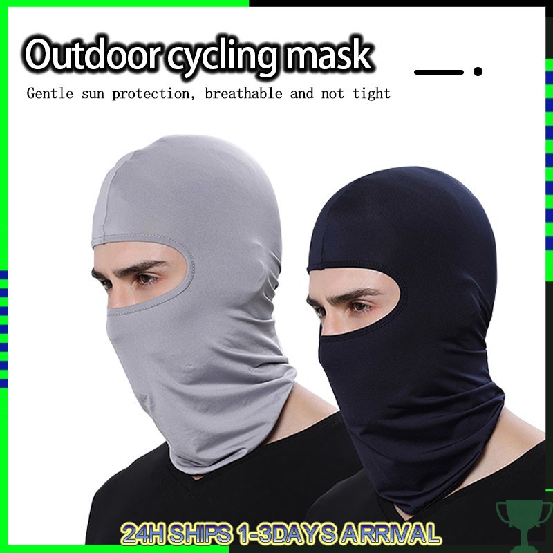 Full Face Mask Motorcycle Mask Headgear Sunscreen CS Anti-UV Mask ...