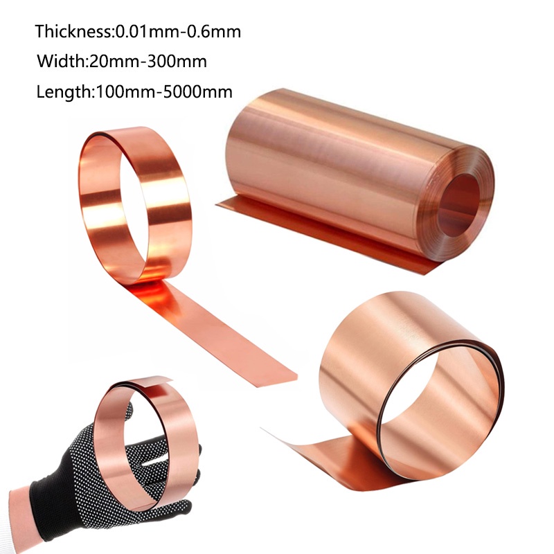 Pure Copper Cu Sheet Thin Metal Foil Roll Pure Copper Tablets Material For Metal Art Shopee